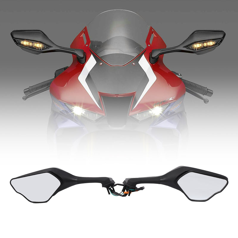 LED Turn Signal Mirrors for Honda CBR1000RR 2017-2024 2025 Rear Left Right