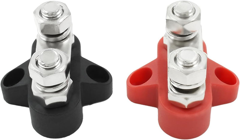 M8 Dual Stud Battery Power Distribution Terminal Block Positive Negative Busbar