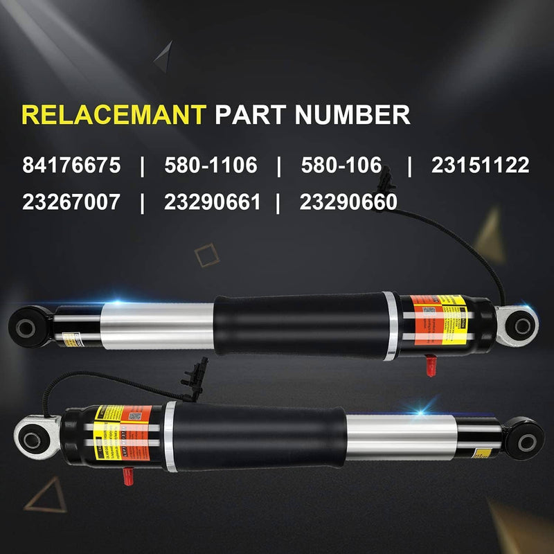 Pair Rear Air Shock Absorbers MagneRide for Escalade Suburban Tahoe Yukon 15-20