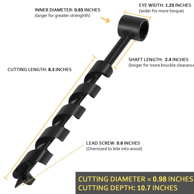 12" Scotch Eye Wood Auger Drill Bit for Bushcraft and Camping Furniture
