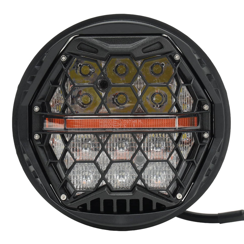 5.75'' LED Honeycomb Headlight Hi/Lo DRL for Harley Dyna StreetBob Sportster XL