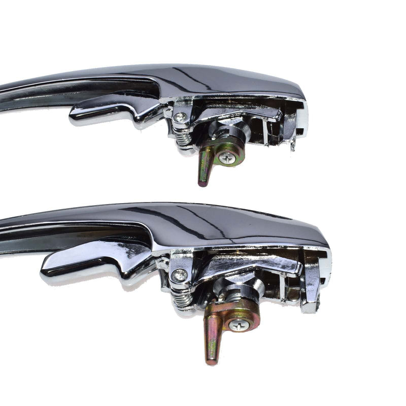 Door Handle Set Left Right with Keys Chrome for Volkswagen T1 Bug 1968-1978