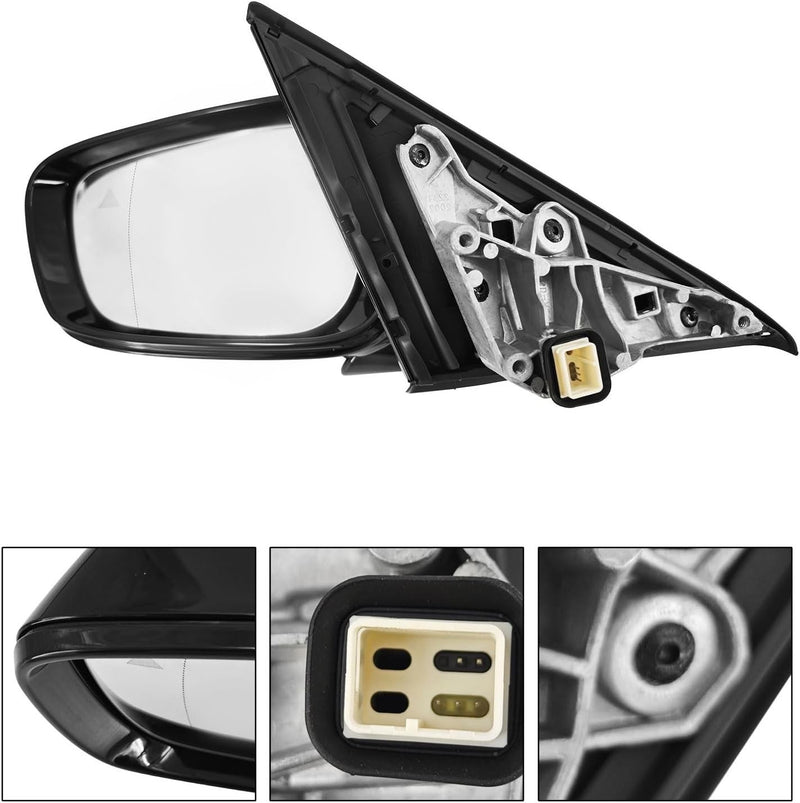Left Driver Side Mirror w Blind Spot Black for BMW 320i 330i 330e 19-23