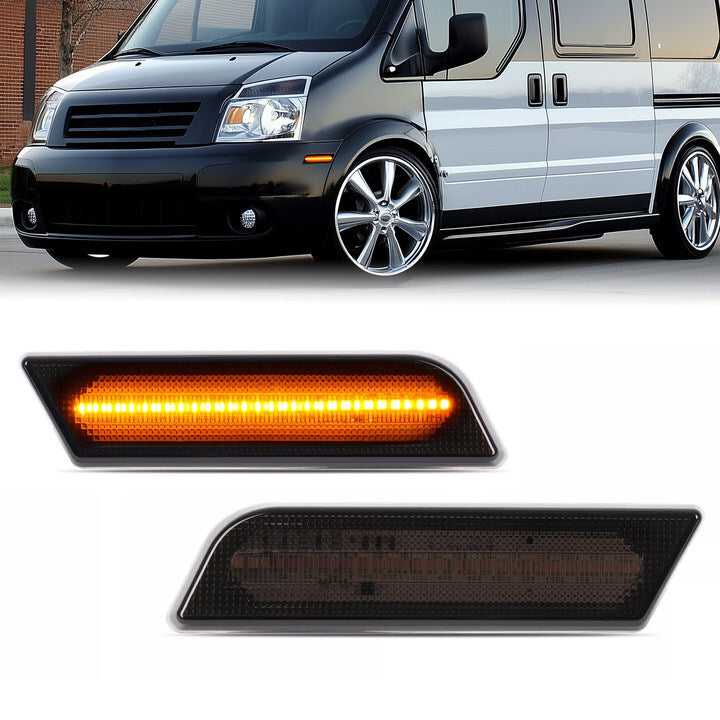 #9T1Z-15A201-A LED Front Side Marker Lights for Ford Transit Connect 10-13 2X