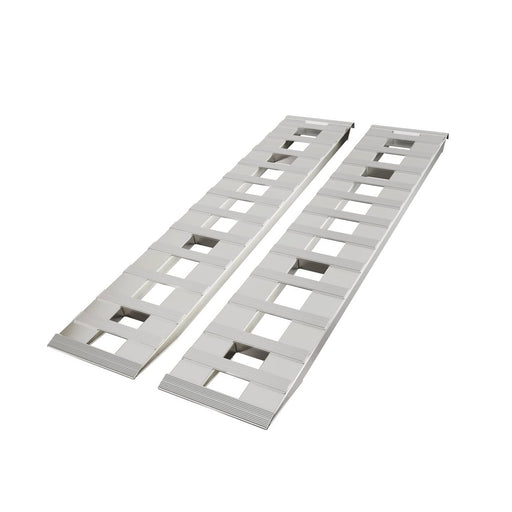 DURAFORCE 8500Lbs 72" x 15" Aluminum Hook Ramps Pair Car Trailer Truck Hook End