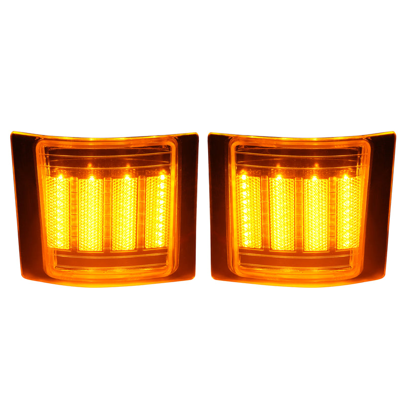 Full LED Clear Corner Side Marker Lights for Chevy C/K 1500 2500 1994-99 4PCS