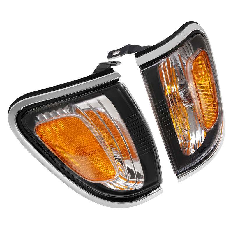 Side Marker Corner Parking Lights Turn Signal Chrome for Toyota Tacoma 01-04 2PC