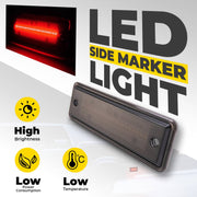 DURAFORCE Smoke LED Rear Side Marker Lights Lamps for El Camino Caballero 1978-1987 2X