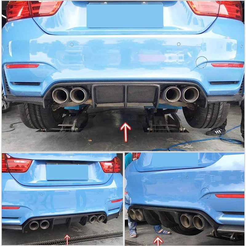 Carbon Fiber Color Rear Bumper Diffuser Lip for BMW F80 M3 F82 F83 M4 Pair