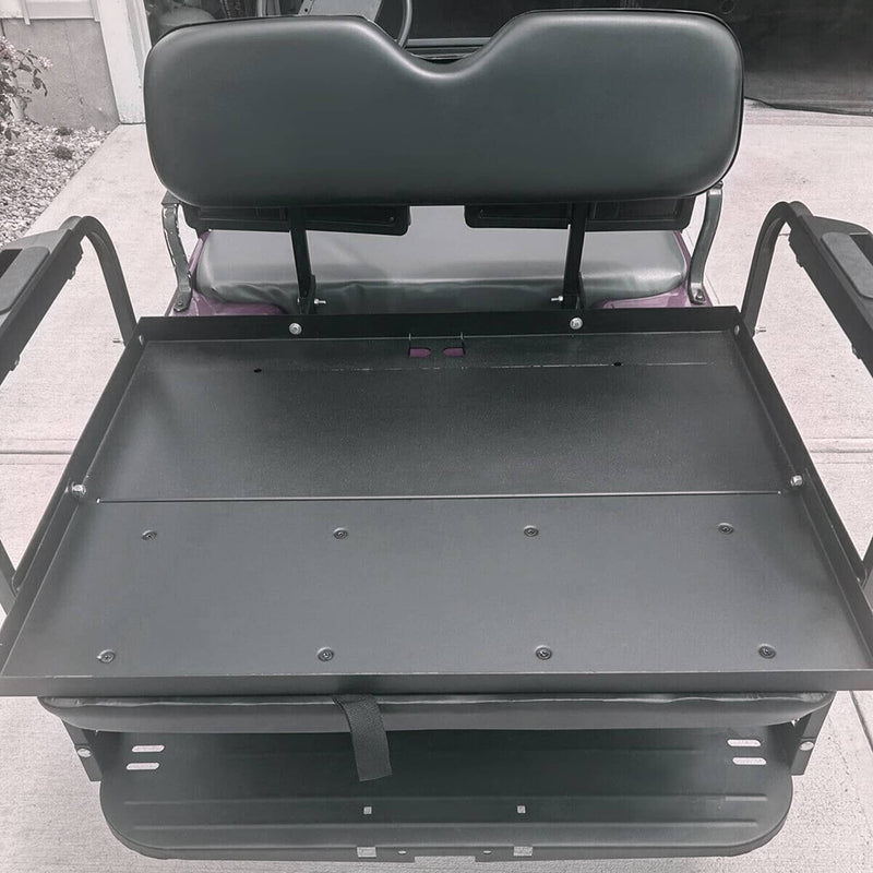 Golf Cart Flip Folding Rear Back Seat Kit Black for EZGO Marathon