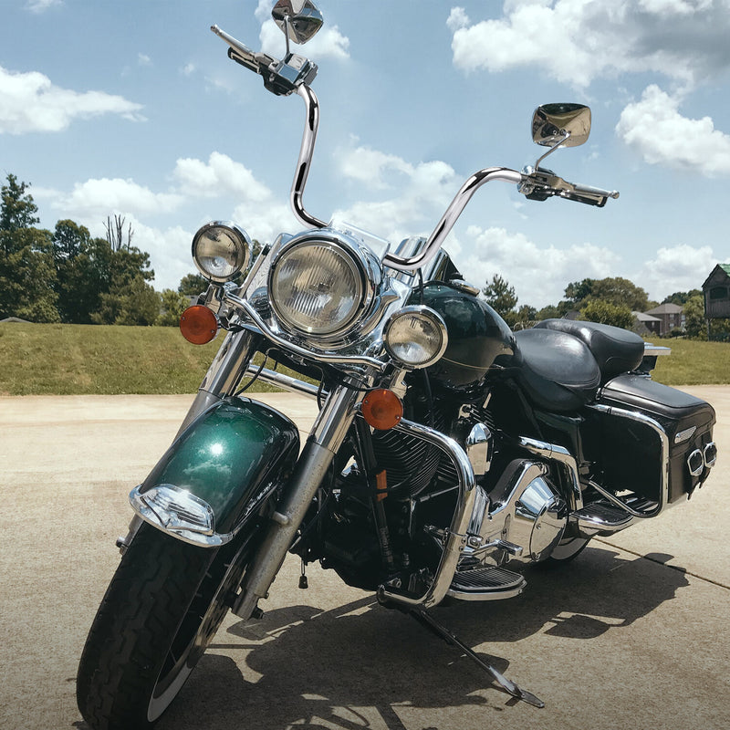 Chrome 12" Rise Ape Hanger Handlebar for Harley Softail Road King Road Glide