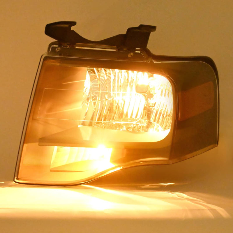 DURAFORCE 7L1Z13008DB Headlight Left With Bulbs for Ford Expedition 2007-2014