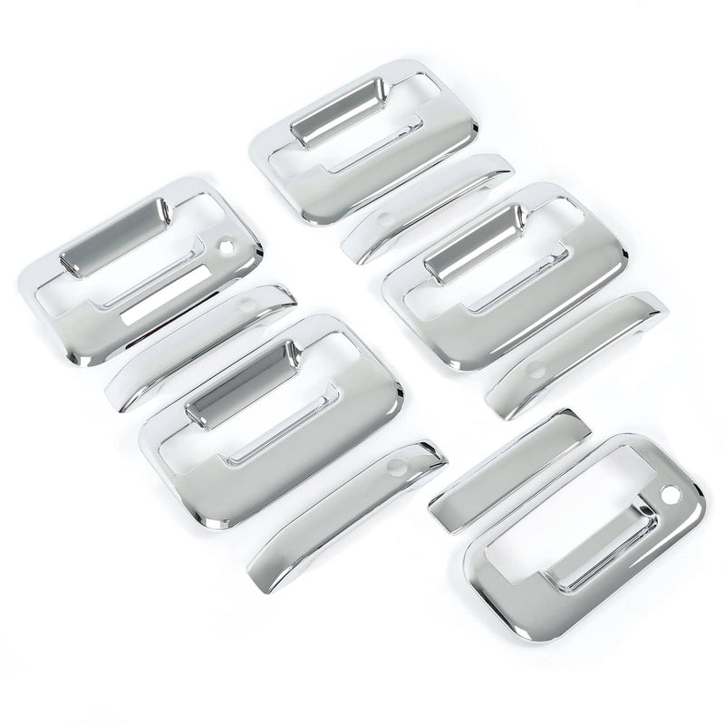 DURAFORCE Chrome Door Handle Tailgate Covers With Keypad for Ford F150 2004-2014 4 Door