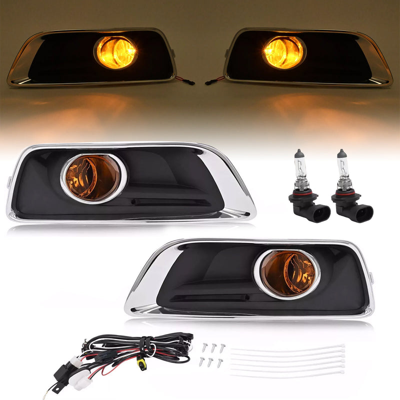 Front Bumper Fog Light Lamp Bezel Chrome Trim for Chevy Malibu 2013-2015 Set