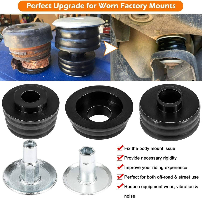 KF04060BK Body Cab Mount Bushing Kit for Ford F250 F350 Super Duty 2/4WD 2008-16