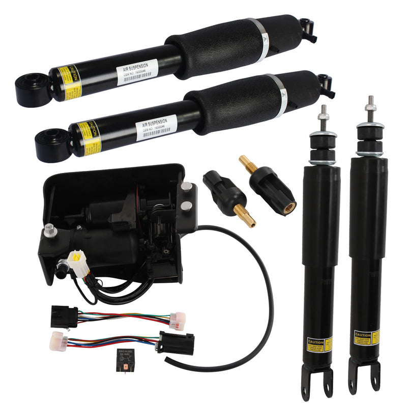 Air Shocks Struts & Compressor Fit for Cadillac Escalade Suburban Yukon Front Re