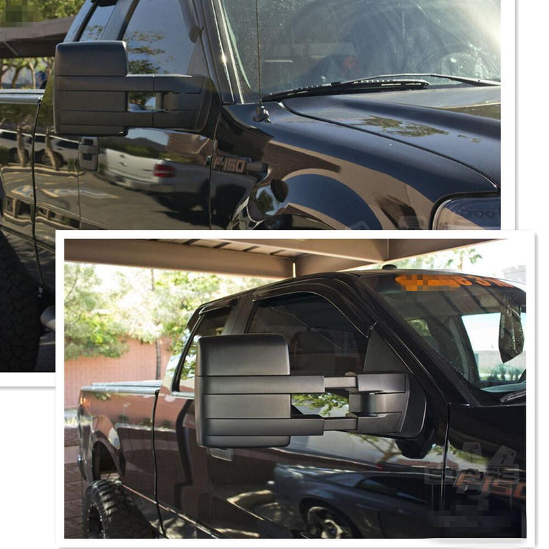 Towing Power Heated Tow Mirrors Set Signal Puddle for Ford F150 2007-2014