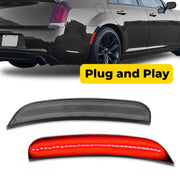 DURAFORCE Rear Red Smoked LED Side Marker Light Lamp for Chrysler 300 300S 300C 15-23 2X