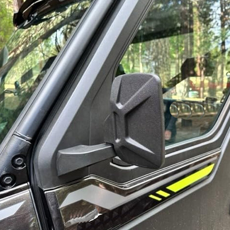 For Polaris Ranger 1000 XP Crew UTV Rear View Side Mirrors Door Mounted 18-25