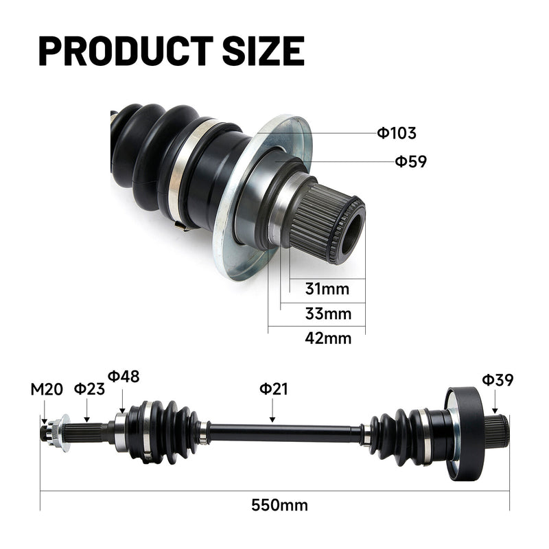 CV Axle Shaft w/ Bearing for Suzuki King Quad 450 500 700 750 LTA 4x4