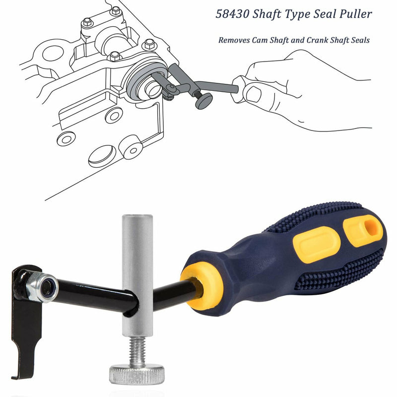58430 Shaft Type Seal Puller Removes Cam Crank Shaft Seals Tool