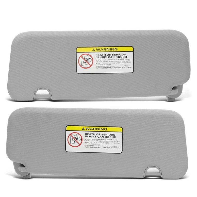 Gray Sun Visor with Mirror for Hyundai Elantra 2017-2019 Driver Passenger Pair