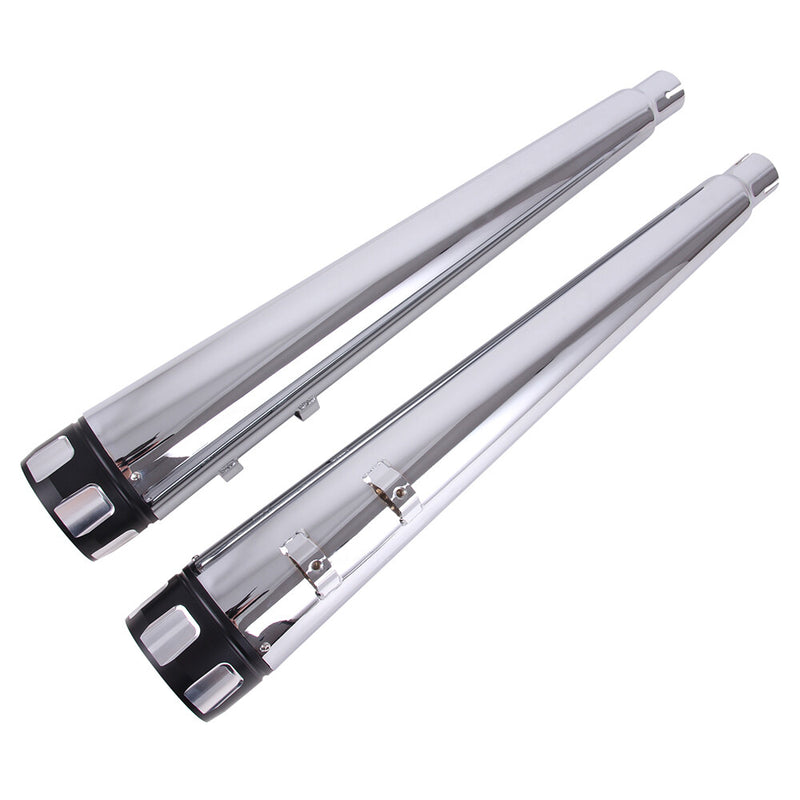 4" Megaphone Exhaust Pipes Slip-On Mufflers for Harley Road Street Glide 95-2016