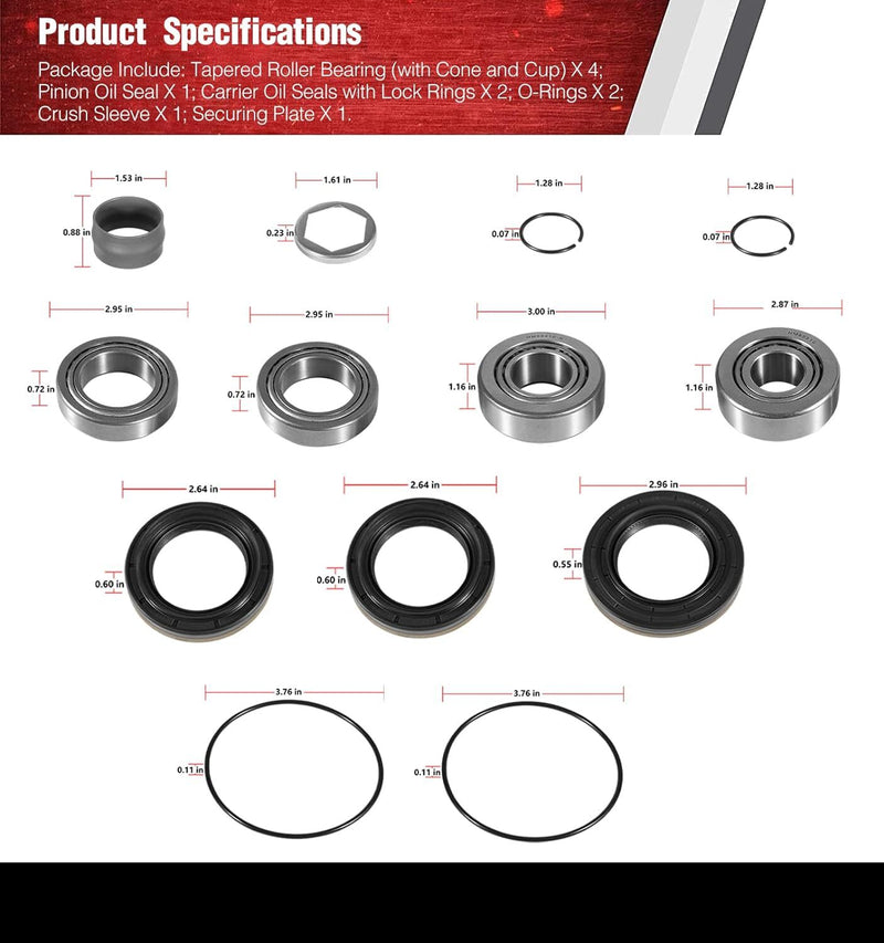 Differential 188 Bearing Rebuild Kit for BMW E30 E36 E28 E34 E23 E32 Z1 Z3