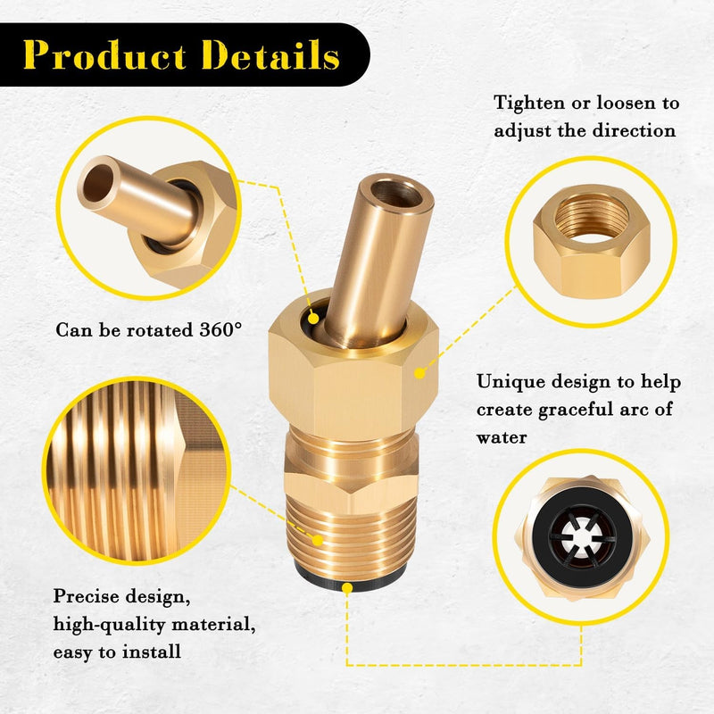 R0560400 Brass Deck Jet Nozzle Replacement for Swimming Pool Spa 4 Pack 590041