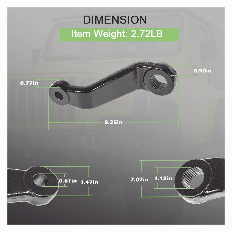 Drop Pitman Arm 6605 2.5-6 Inch Lift Power Steering for Jeep Wrangler YJ TJ XJ M