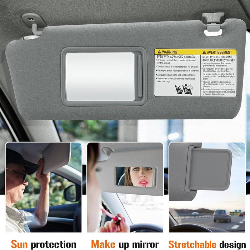 Sun Visor Set LH Driver RH Passenger Side for 2005-2015 Toyota Tacoma Pair