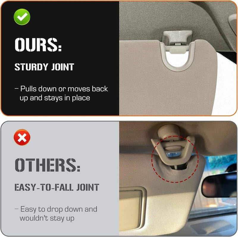 1Pair Sun Visor Set Left & Right for 2002-2009 Dodge Ram 1500 2500 3500 Beige