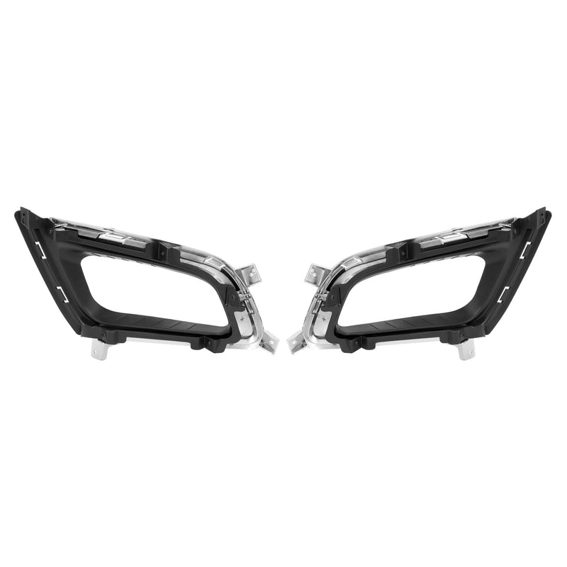 DURAFORCE Halogen Fog Lights with Bezel Chrome Trim for Kia Optima 2014 2015 RH LH Pair