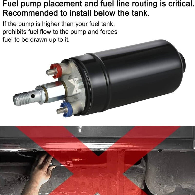 0580254044 Universal 300LPH External Inline Electric High Pressure Fuel Pump E85