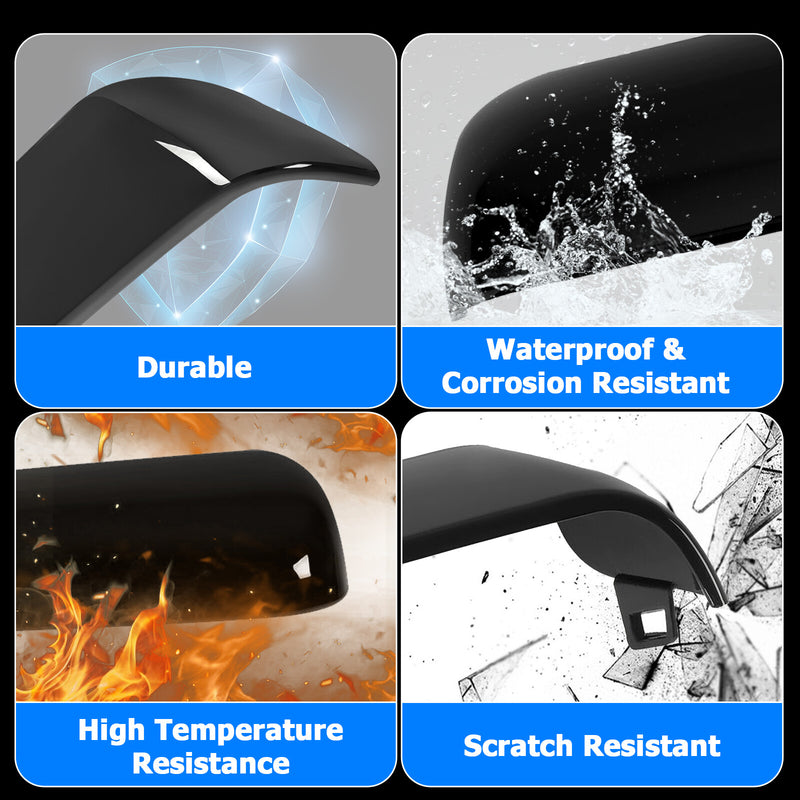 Side Mirror Cover Caps for Chevy Silverado for GMC Sierra HD 2500 3500 2020-2024