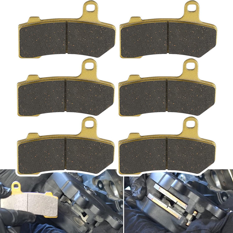 Front Rear Ceramic Brake Pads for Harley Davidson FLHX Street Glide 2008-2015