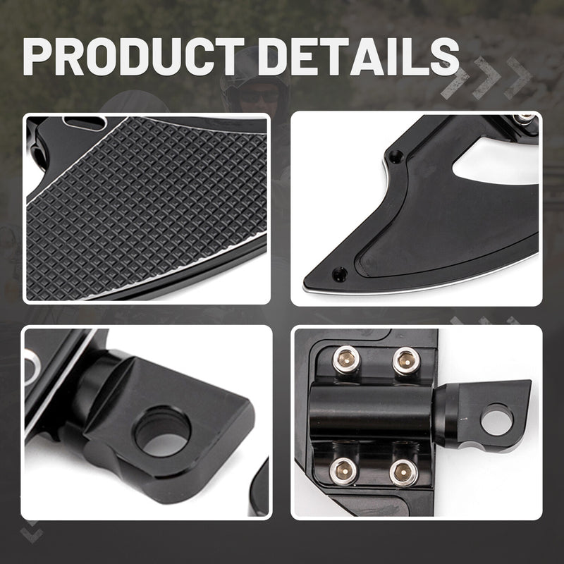 Male Mount Foot Pegs Footboards CNC Cut for Harley Softail FL 1986-24