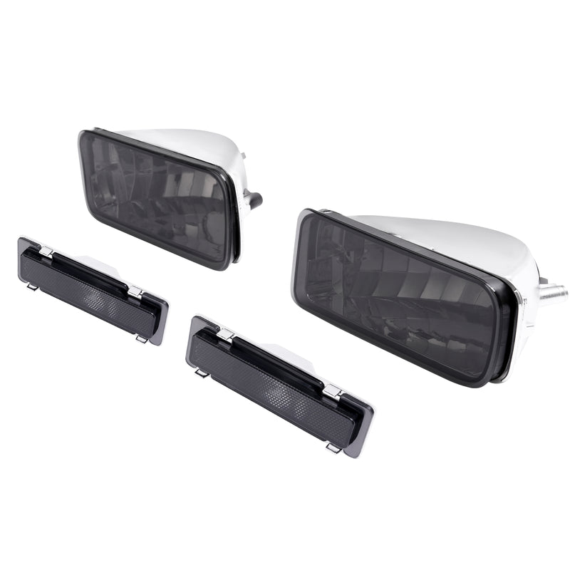 Smoke Bumper Turn Signal Side Marker Lights for Chevrolet Camaro 1985-1992