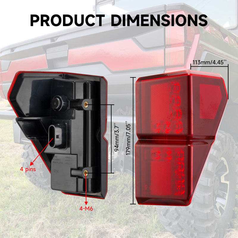 Rear Tail Light for Polaris Ranger 1000 Crew UTV Left Right 2020-2025