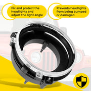 DURAFORCE Headlight Headlamp Bulb Mount Bracket Bucket Front Right for Jeep 97-06 Wrangler