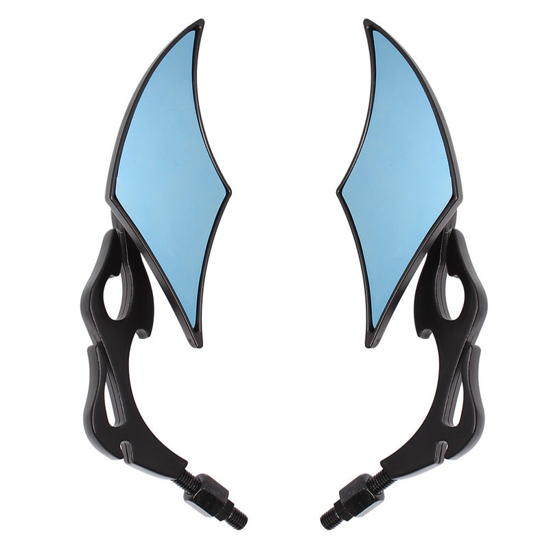 8mm 10mm Black Motorcycle Rearview Side Mirrors for Harley Chopper Bobber