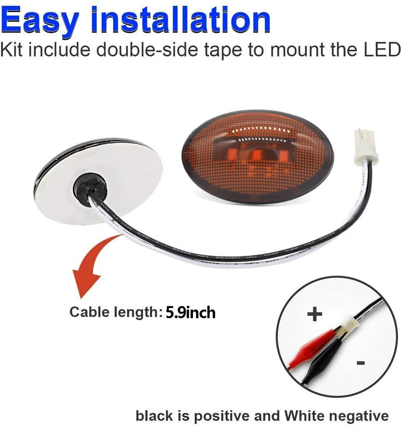 Amber Red Side Fender Marker Dually Bed LED Light for Ford F350 F450 1999-2010