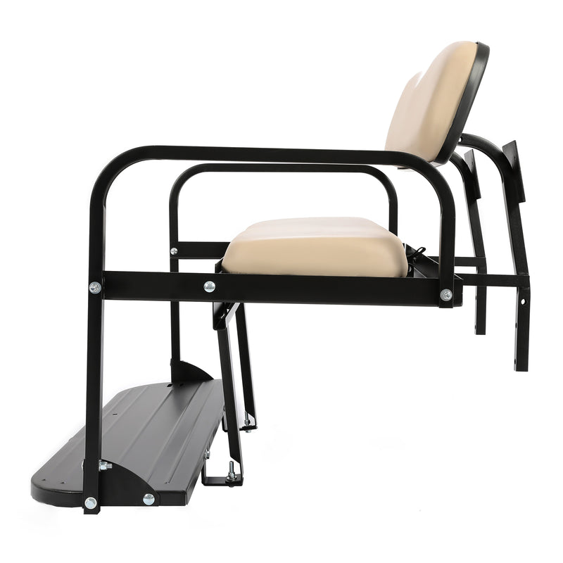 Tan Flip Folding Rear Back Seat Kit for EZGO Marathon Pre-1994 Golf Cart