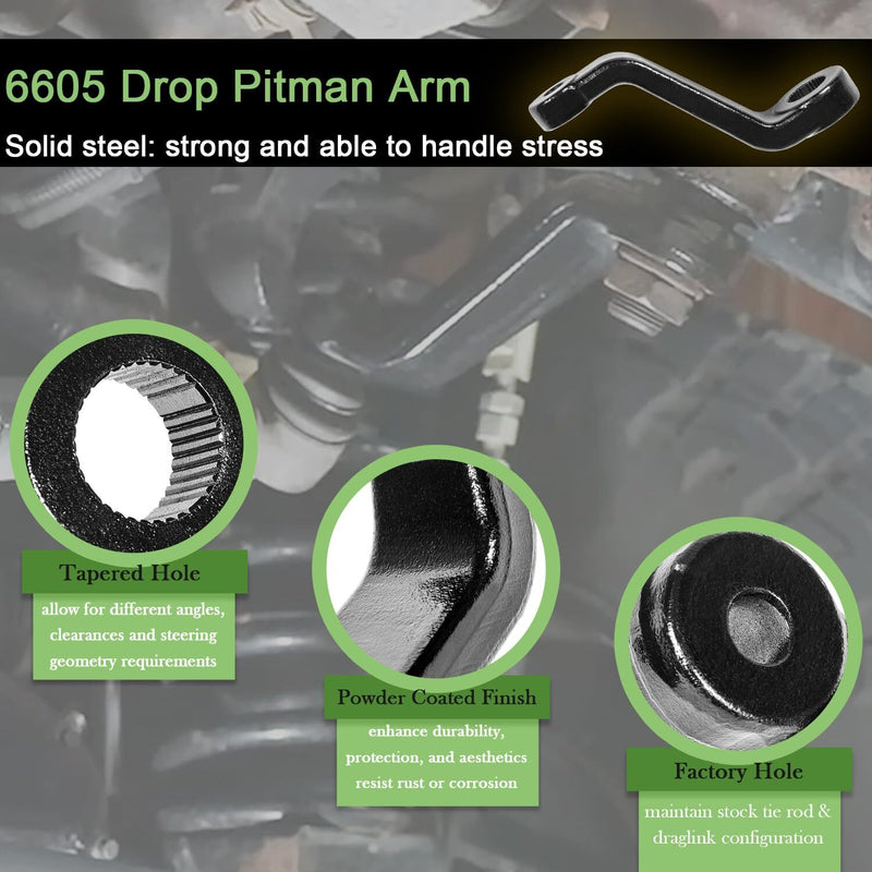6605 Drop Pitman Arm for Jeep Wrangler YJ TJ XJ MJ 2.5-6 Lift