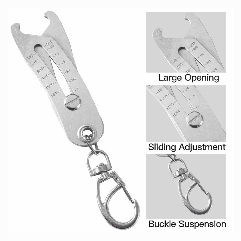 Bolt Nut Identifier Gauge Size Finder Keychain Tool Precise