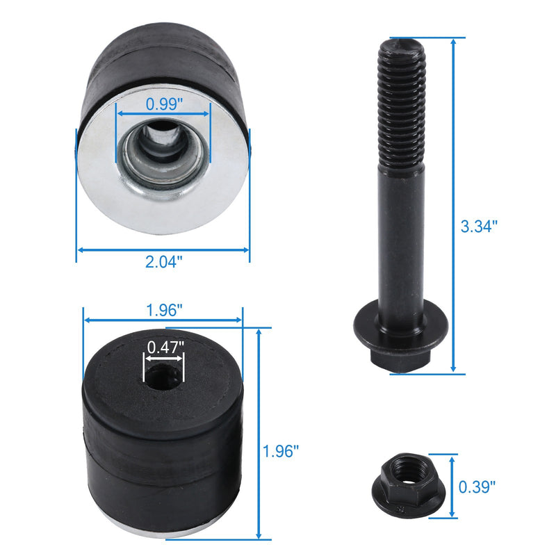 Rubber Radiator Core Support Body Mount Bushings Bolts for 1967-1989 GM
