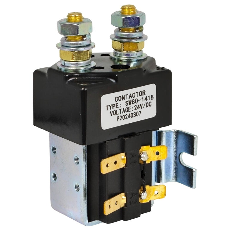 24V 100A 102-SW80-1418 Contactor Solenoid for Albright Golf Cart w/ Bracket