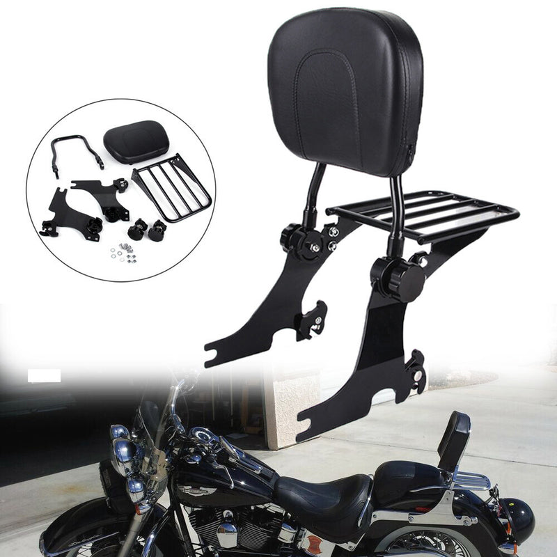 Sissy Bar Backrest Luggage Rack for Harley Sportster 883 XL 1200 Custom 94-03