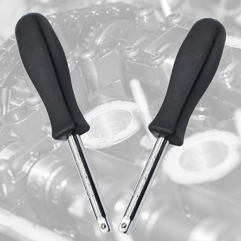 2 Pack 6 Inch 1/4 Drive Spinner Screwdriver Handle Socket Nut Driver Extension