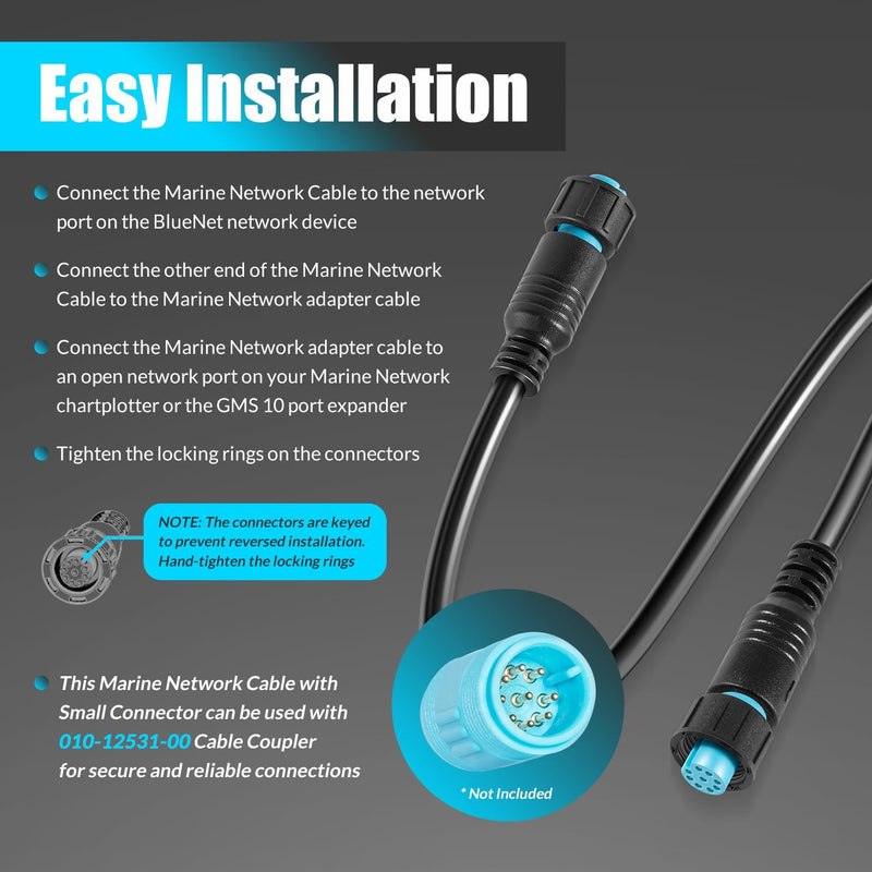 010-12528-30 Marine Network Cable 6.5 ft 2 m Small Connector for GLS 10